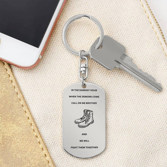 Soldier Dog Tag Keychain